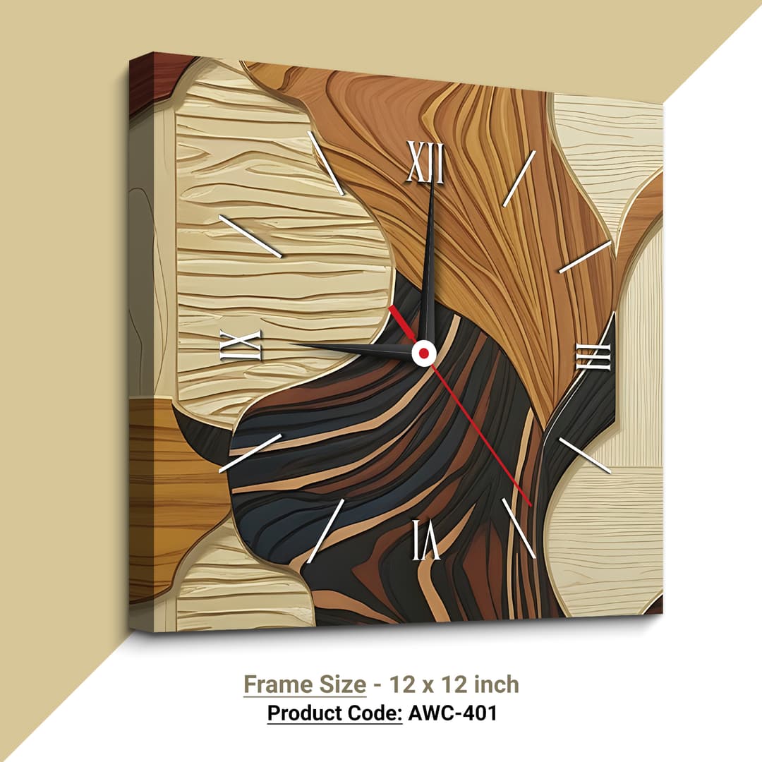 প্রাকৃতিক কাঠের ওয়াল ক্লক