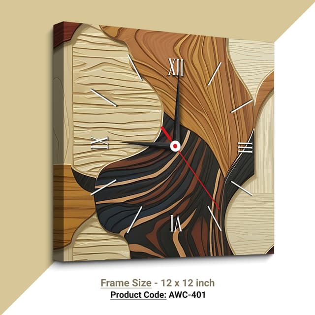 প্রাকৃতিক কাঠের ওয়াল ক্লক