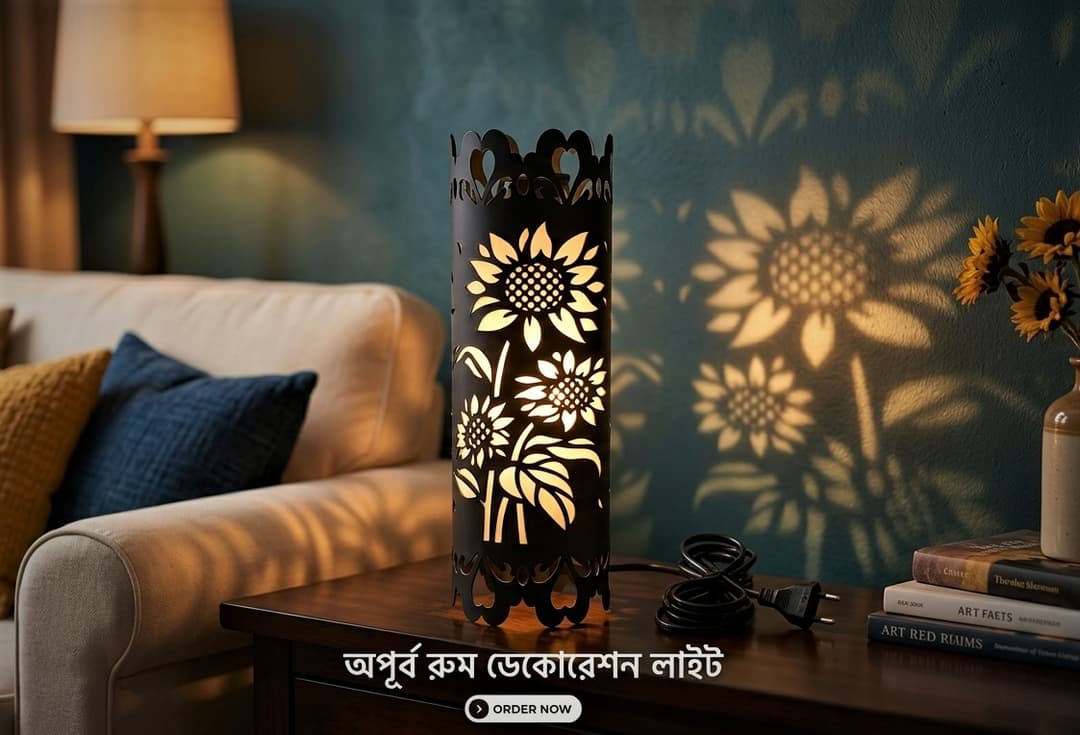 মেটাল ফ্লাওয়ার ওয়াল ল্যাম্প